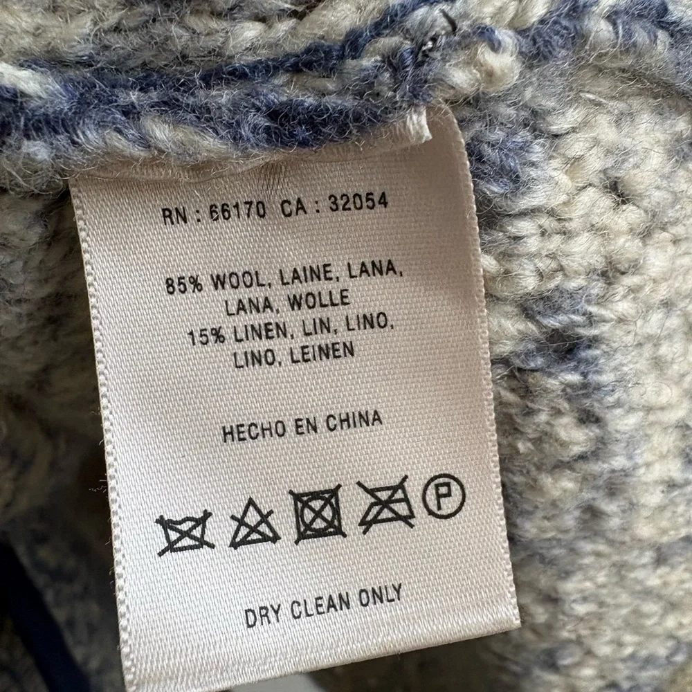 Angel of the North - Women’s Paisley Lace Wool‎ Jacket - Medium - Blue & Gray - Picture 8 of 9